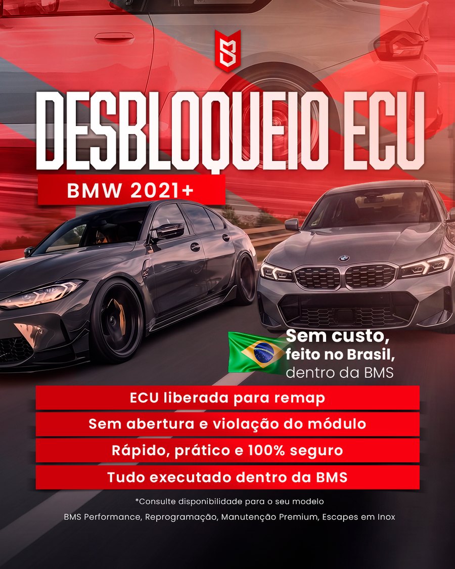 Desbloqueio de ECU BMW 2021+, sem custo, feito no Brasil, dentro da BMS Performance